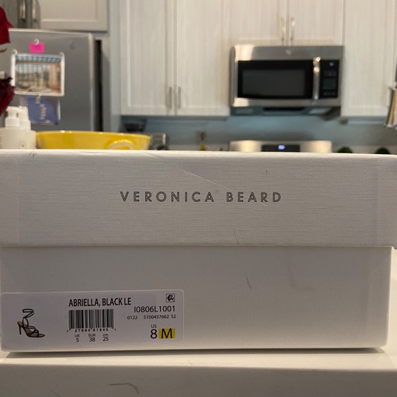 VERONICA BEARD 'ABRIELLA' Black Sling  Back Wrap Around Ankle Strap Size 8 - Picture 6 of 7